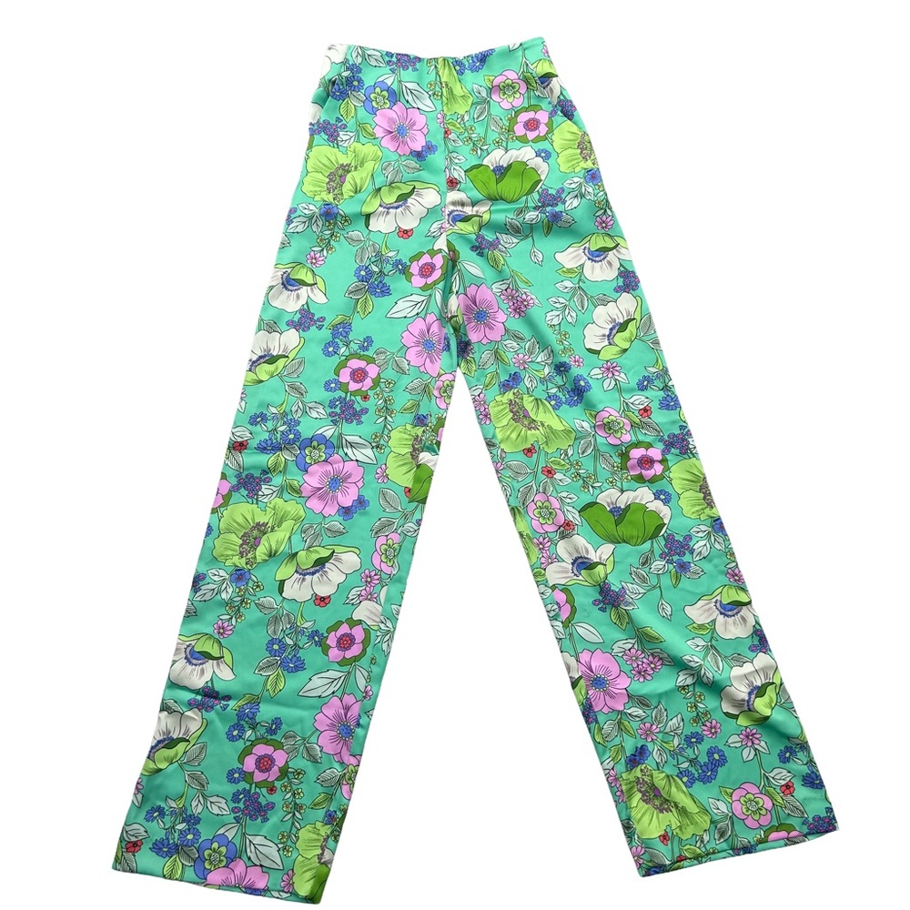 Zara Psychedelic Floral Print Pants